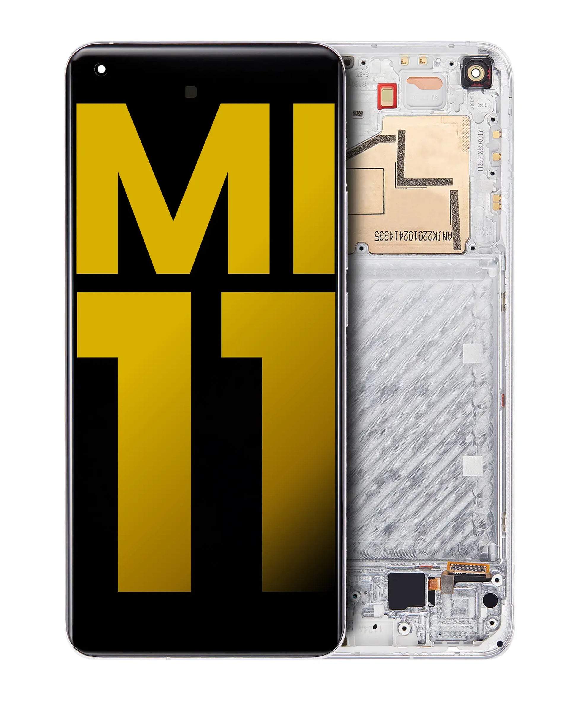 OLED Assembly With Frame For Xiaomi Mi 11 (Refurbished) (Cloud White) - replacement part product image SKU 107082119001 - image 1