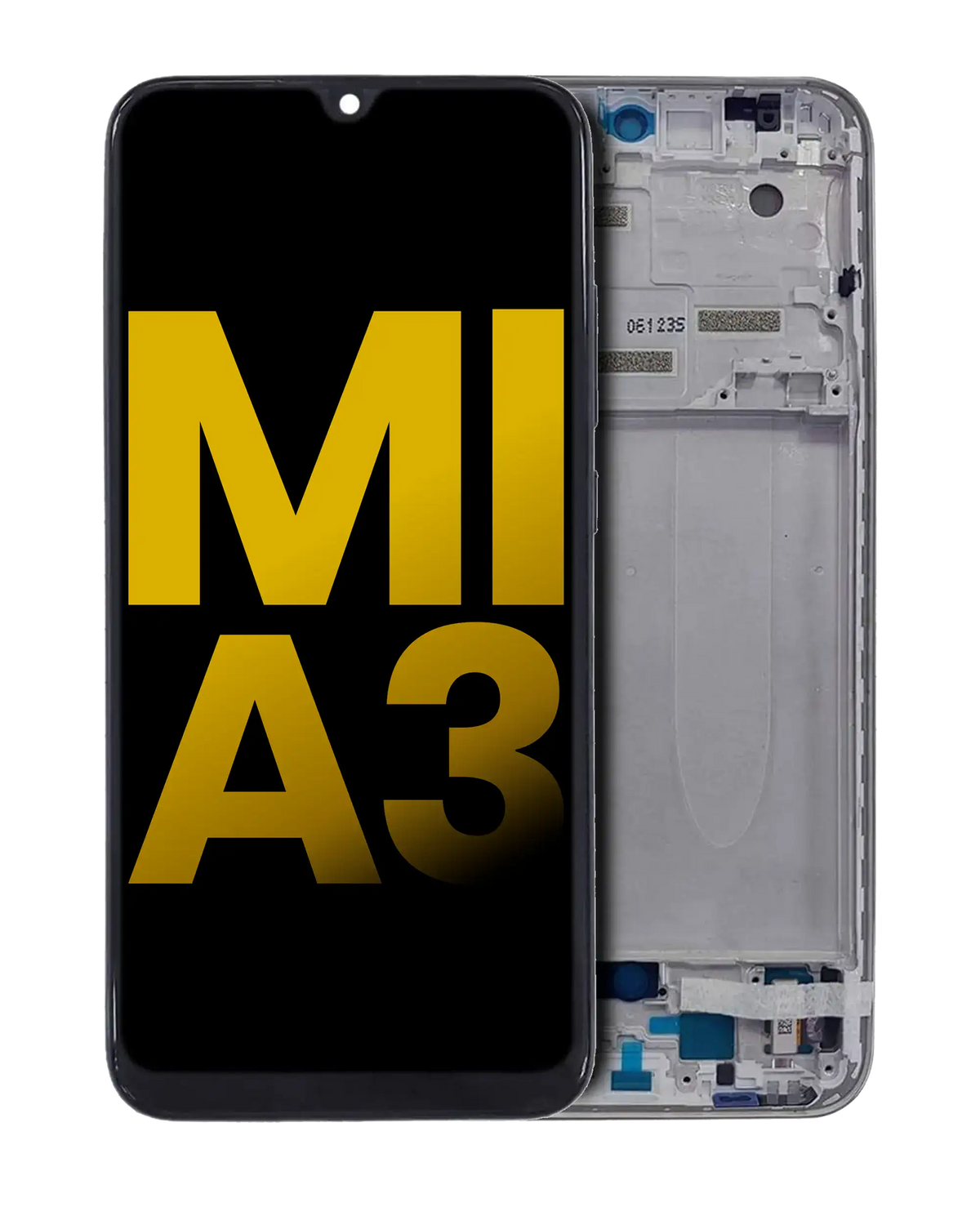 OLED Assembly With Frame For Xiaomi Mi A3 (Refurbished) (Silver) - replacement part product image SKU 107082076704 - image 1