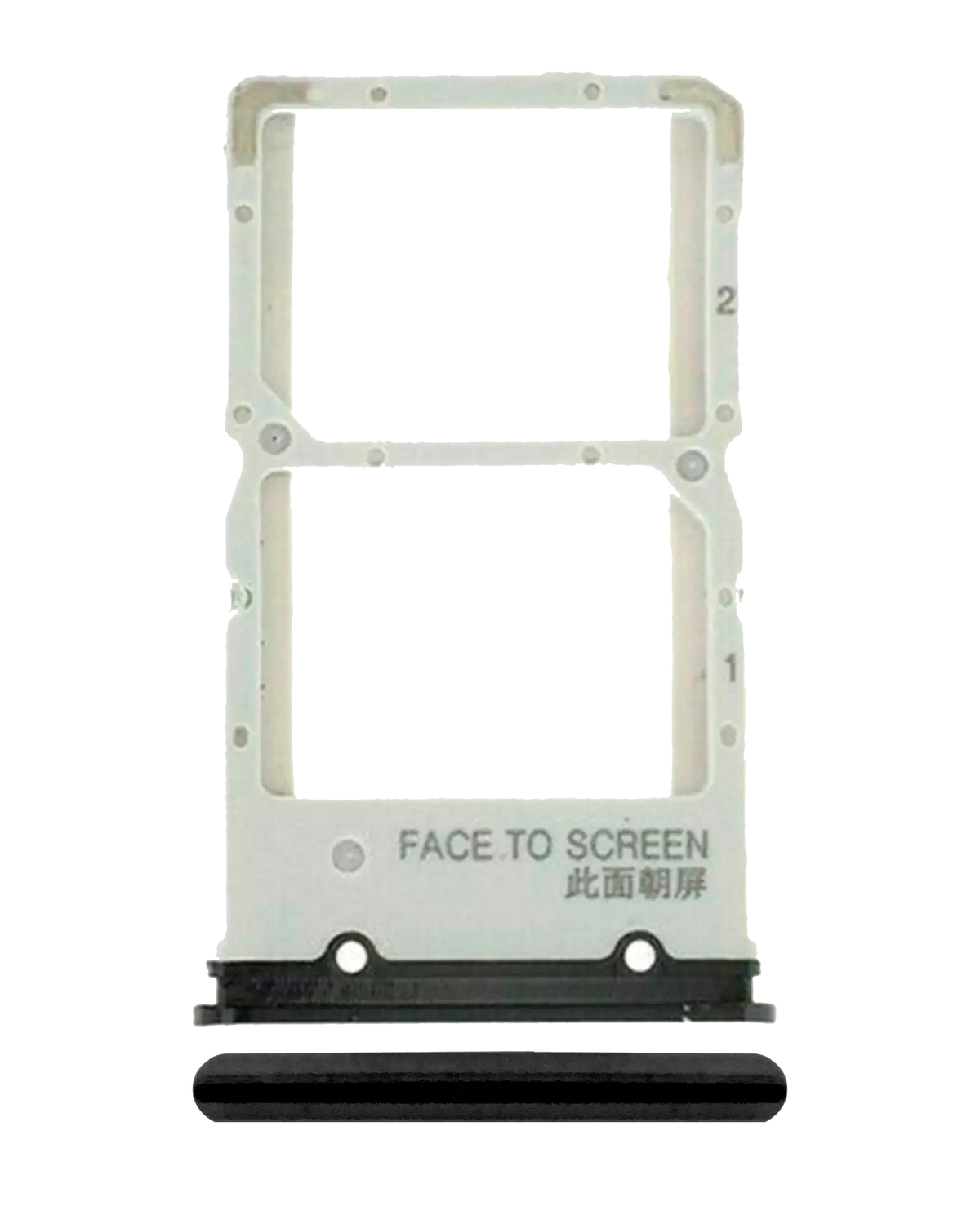 Dual Sim Card Tray For Xiaomi Mi 9T / 9T Pro / K20 / K20 Pro (Carbon black) - replacement part product image SKU 107082103729 - image 1