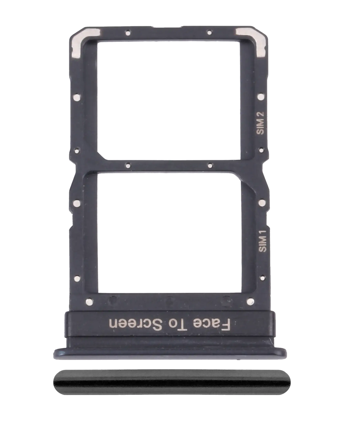 Dual Sim Card Tray For Xiaomi Mi 10 Lite 5G (Cosmic Gray) - replacement part product image SKU 107082114825 - image 1