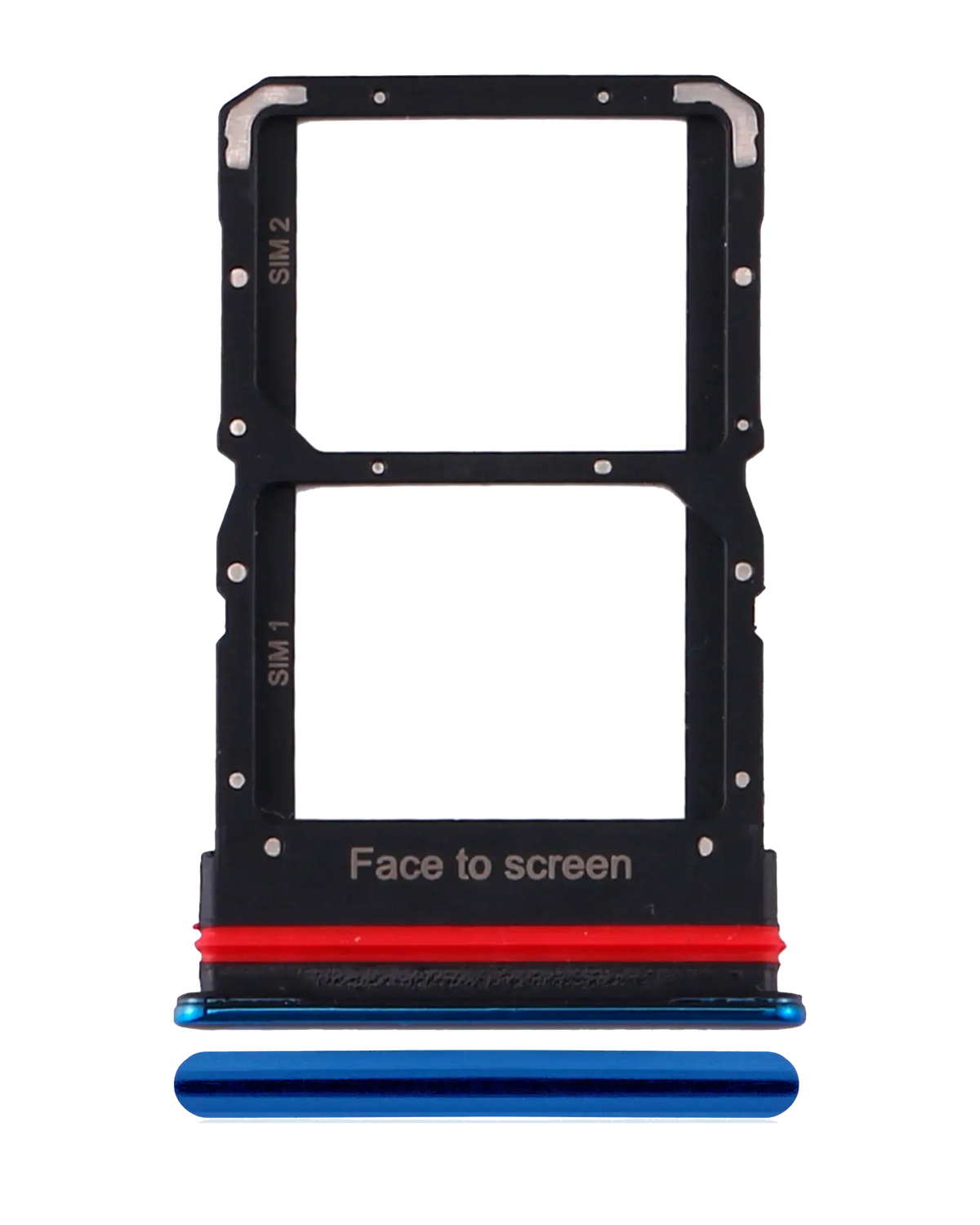 Dual Sim Card Tray For Xiaomi Mi 10 Lite 5G (Aurora Blue) - replacement part product image SKU 107082114824 - image 1