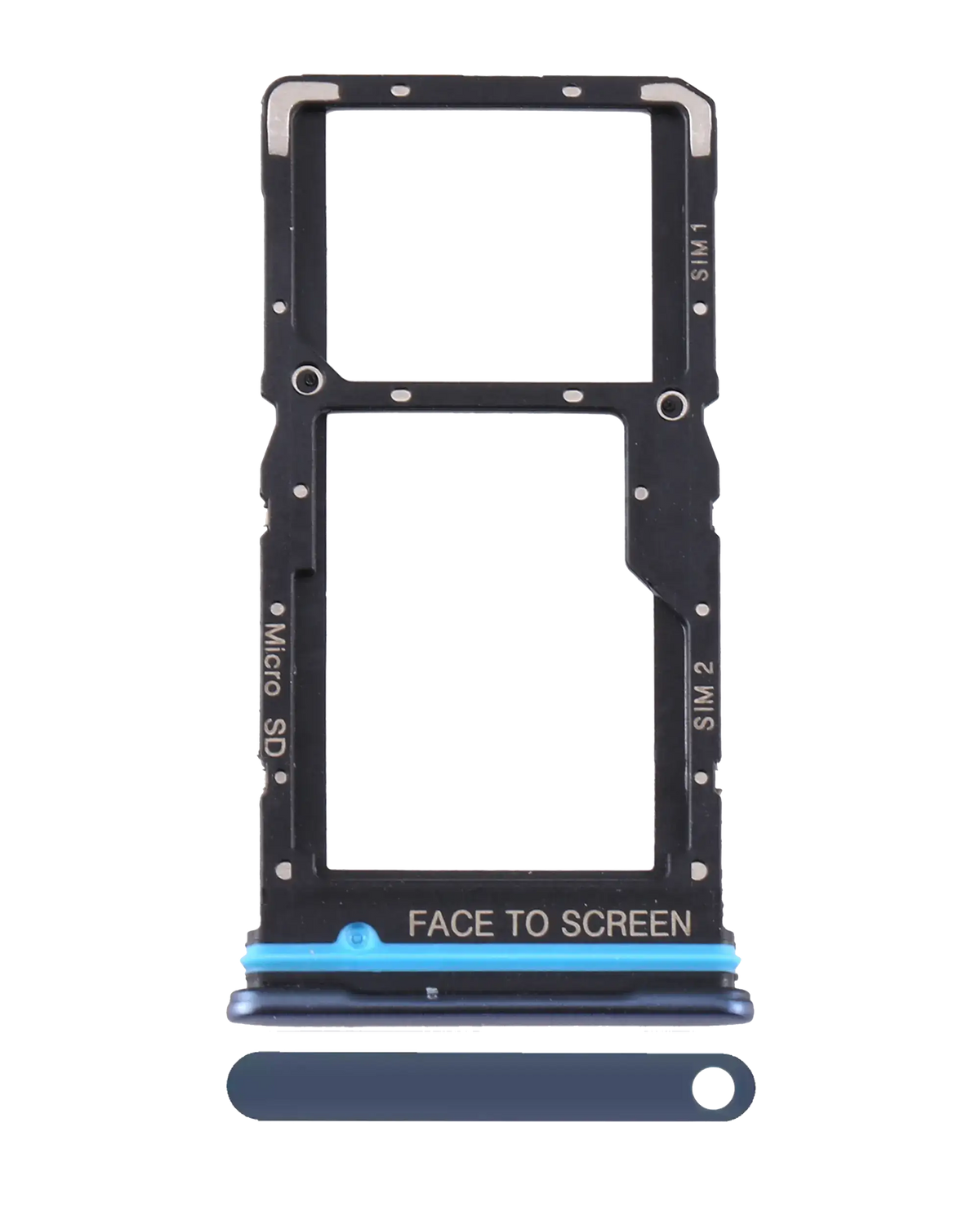 Dual Sim Card Tray For Xiaomi Mi 10T Lite 5G / Note 9 Pro 5G (Atlantic Blue) - replacement part product image SKU 107082114821 - image 1