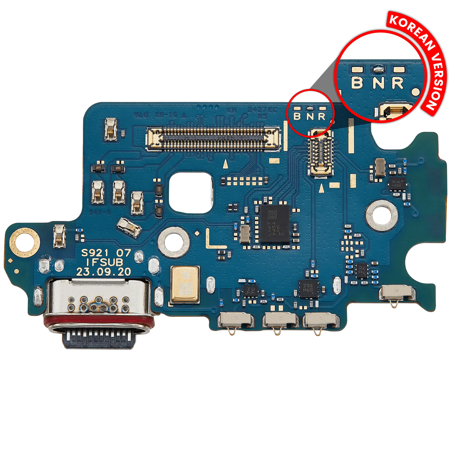 Charging Port Board With Sim Card Reader For Samsung Galaxy S24 5G (S921N) (Korean Version) (Premium)