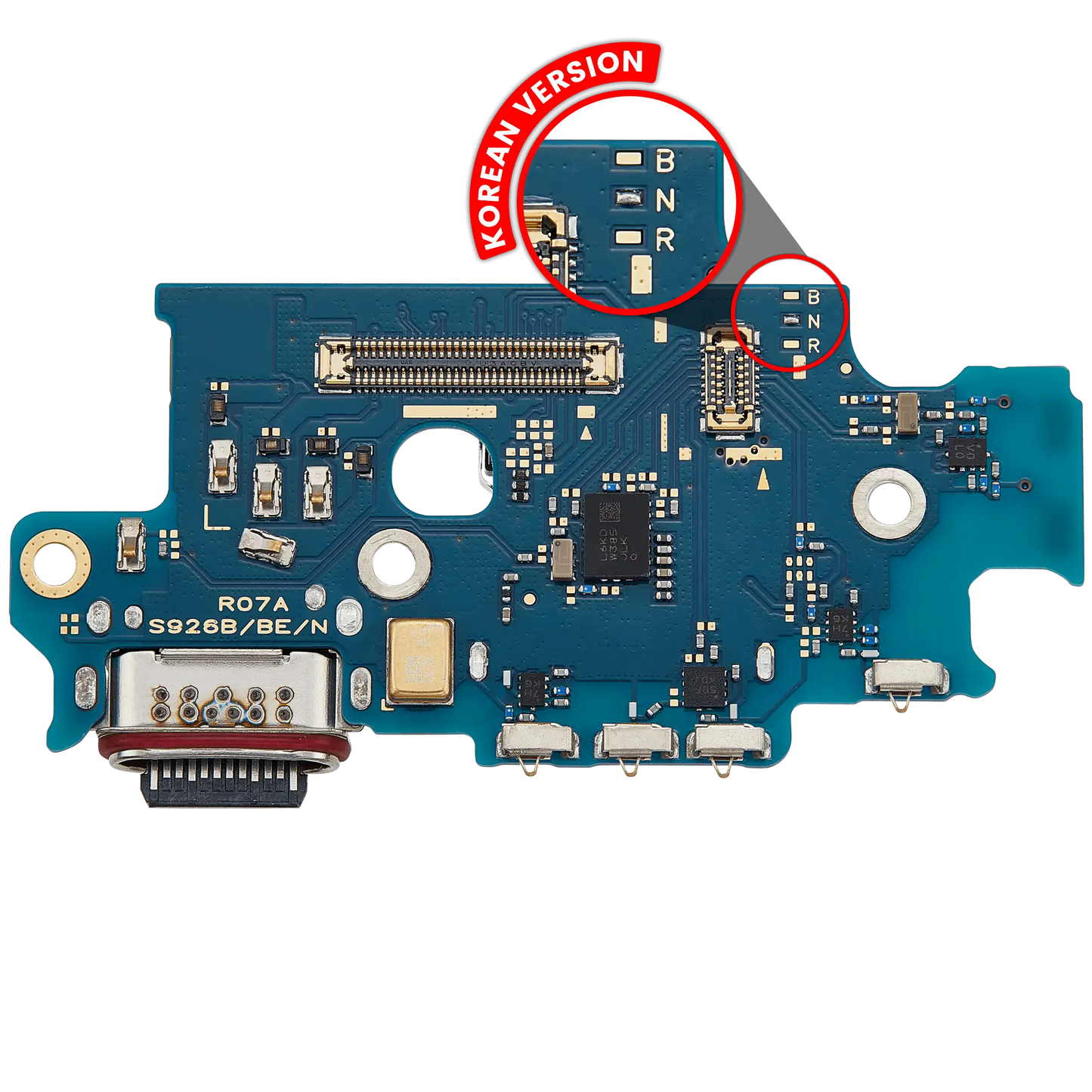 Charging Port Board With Sim Card Reader For Samsung Galaxy S24 Plus 5G (S926N) (Korean Version) (Premium)