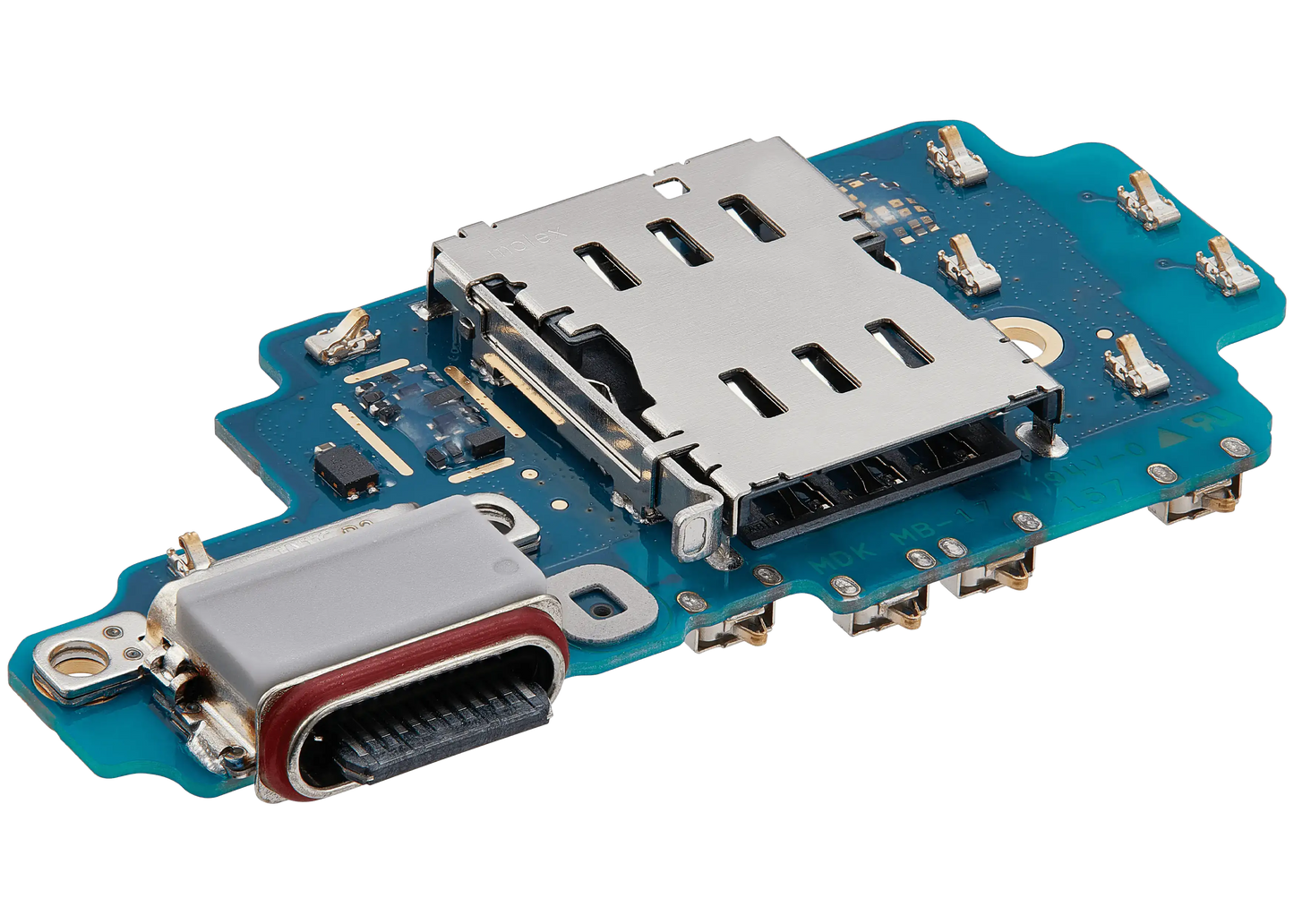 Charging Port Board With Sim Card Reader For Samsung Galaxy S24 Ultra 5G (S928D) (International Version) (Premium)