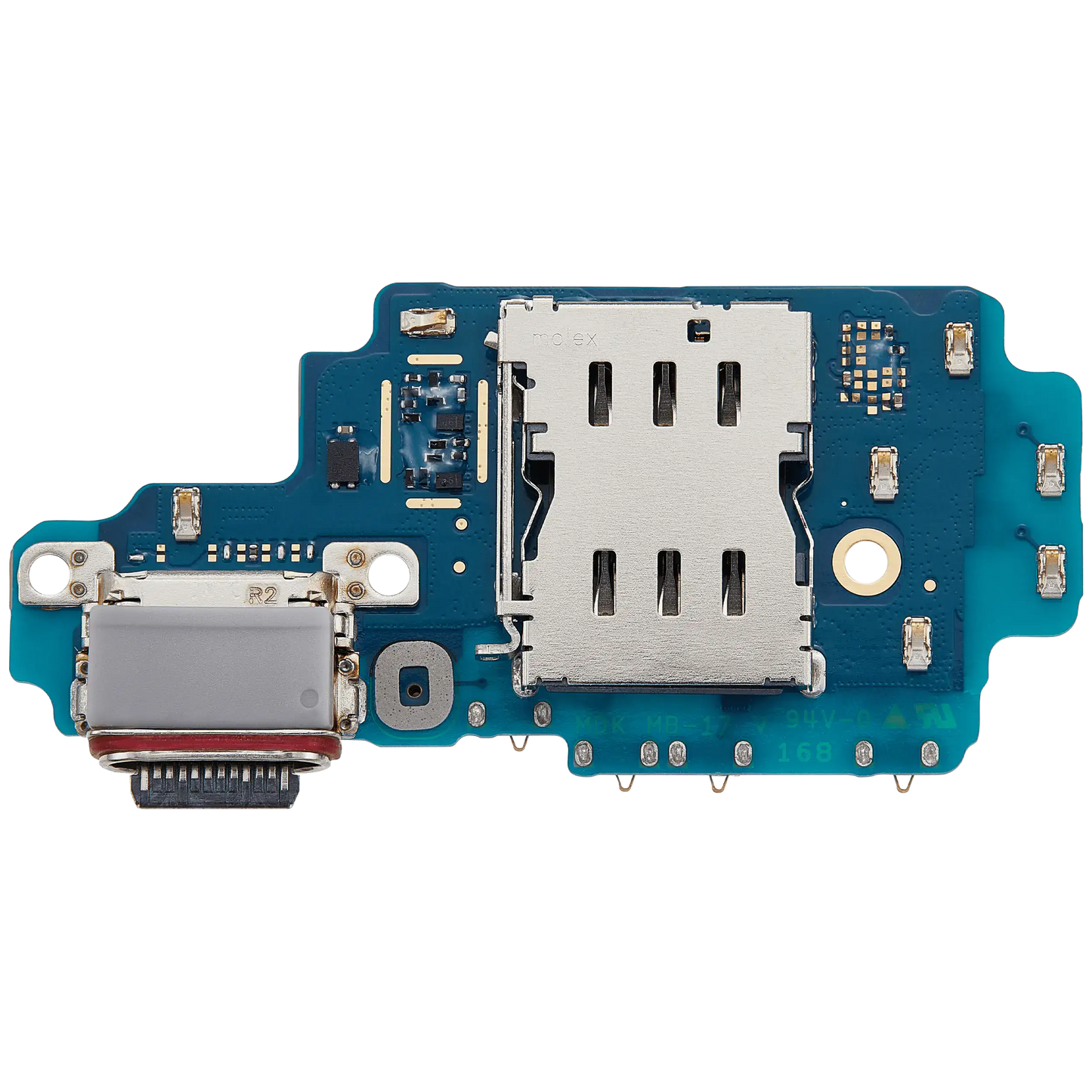 Charging Port Board With Sim Card Reader For Samsung Galaxy S24 Ultra 5G (S9280) (Dual Card Version) (Premium)