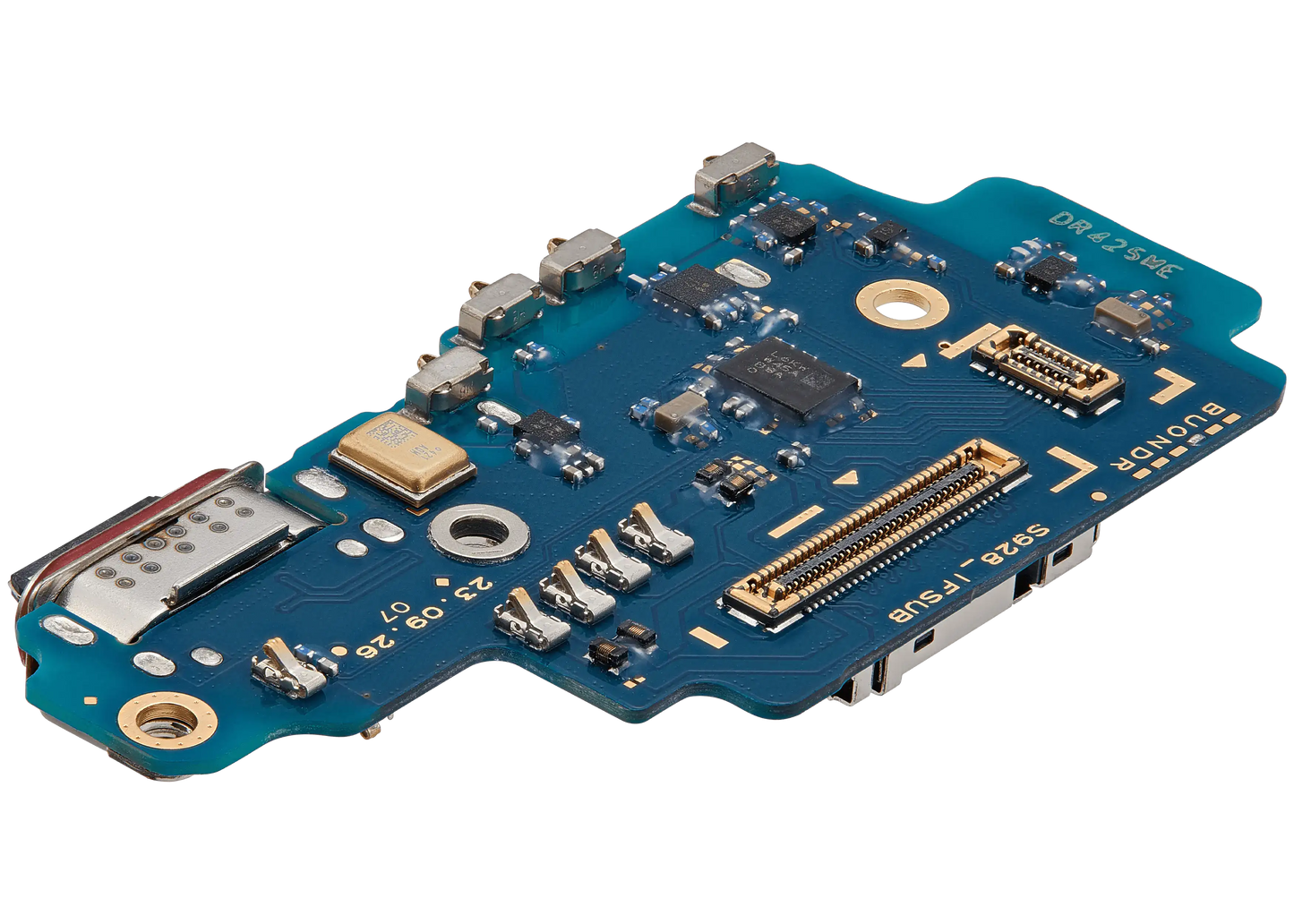 Charging Port Board With Sim Card Reader For Samsung Galaxy S24 Ultra 5G (S9280) (Dual Card Version) (Premium)