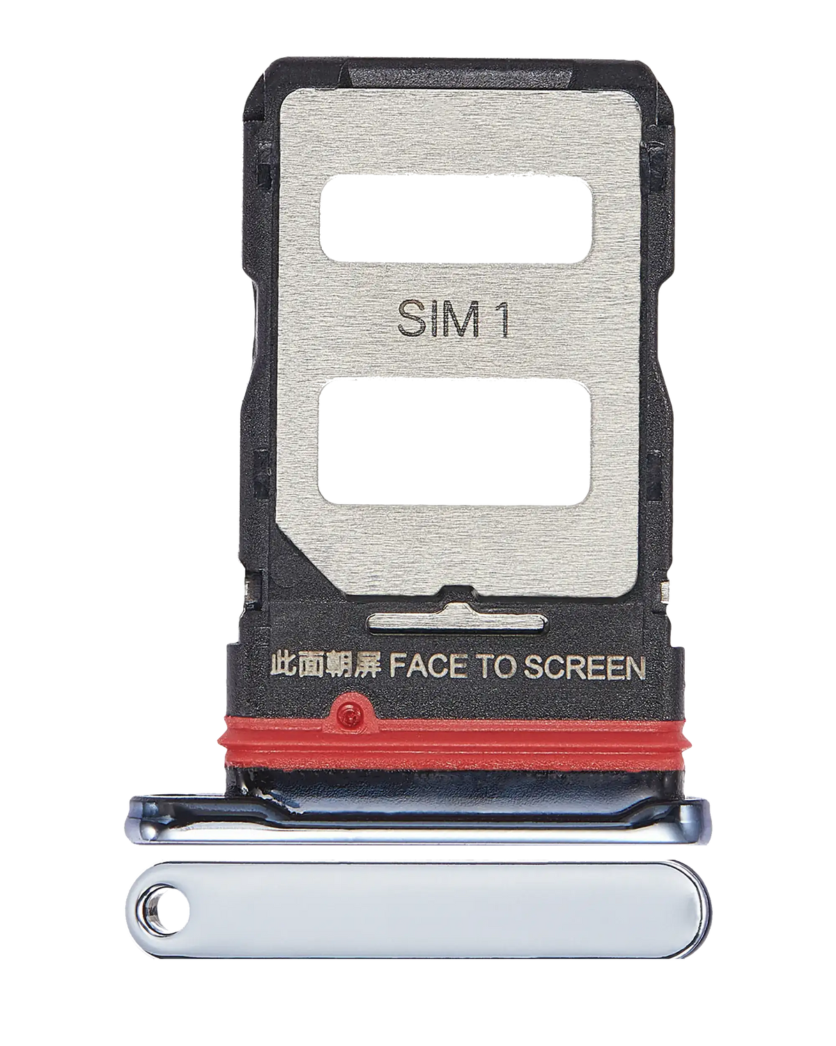 Dual Sim Card Tray For Xiaomi 11T Pro / Xiaomi 11T (Moonlight White) – replacement part product view – SIM Tray Replacement for phone repair