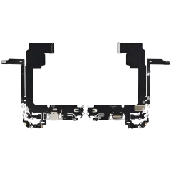 Charging Port Flex Cable For iPhone 15 Pro Max (Aftermarket Plus) (White Titanium)