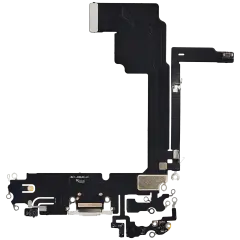 Charging Port Flex Cable For iPhone 15 Pro Max (Aftermarket Plus) (White Titanium)