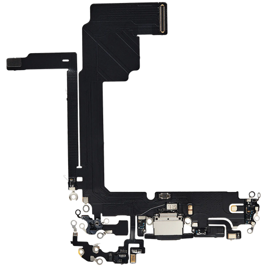 Charging Port Flex Cable For iPhone 15 Pro Max (Aftermarket Plus) (Black Titanium)