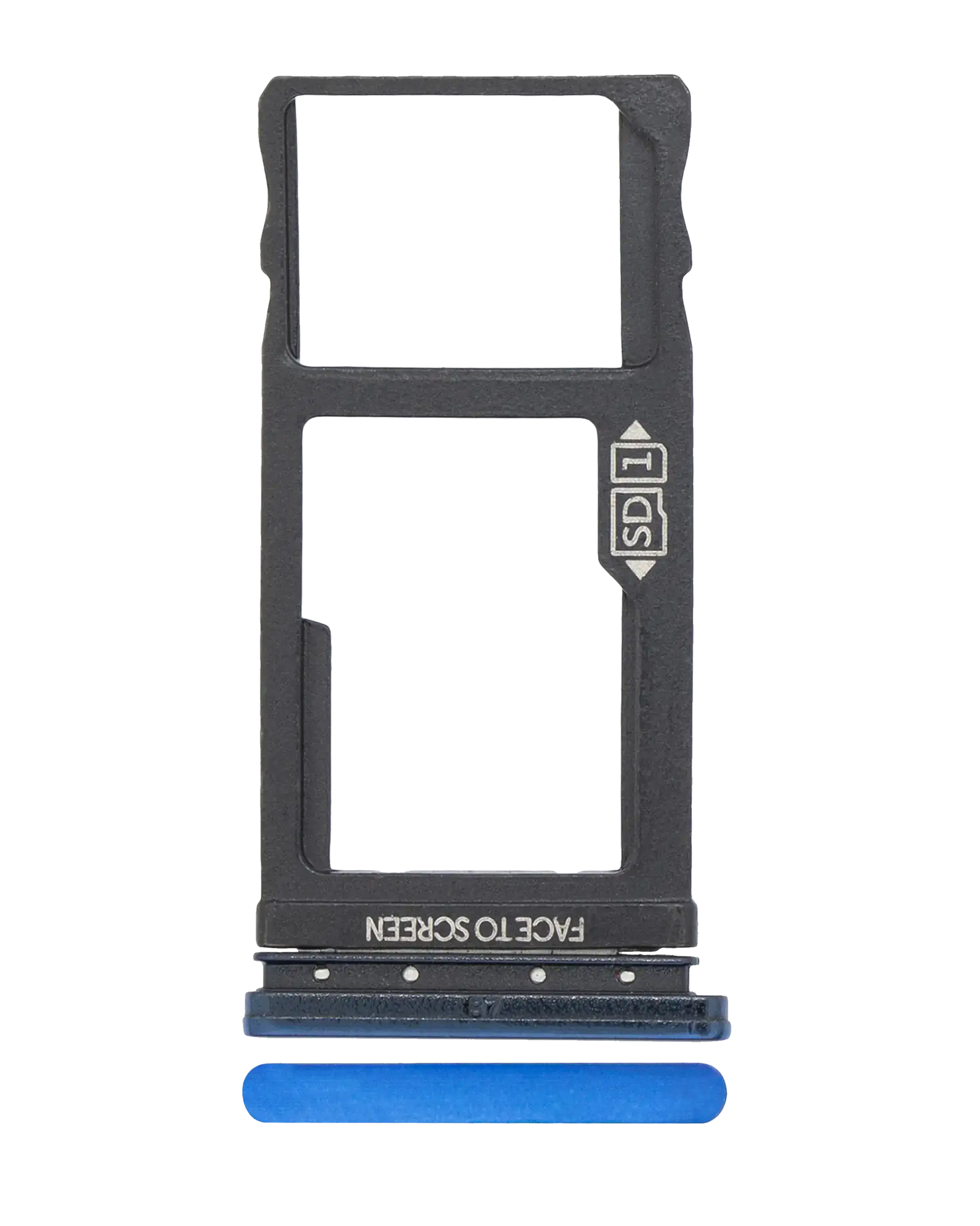 Single Sim Card Tray For Motorola One Vision (XT1970 / 2019) (Sapphire Blue) - Motorola replacement part - product image 1 - SKU 107082062042