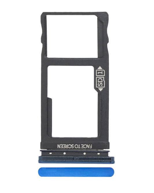 Single Sim Card Tray For Motorola One Vision (XT1970 / 2019) (Sapphire Blue) - Motorola replacement part - product image 1 - SKU 107082062042