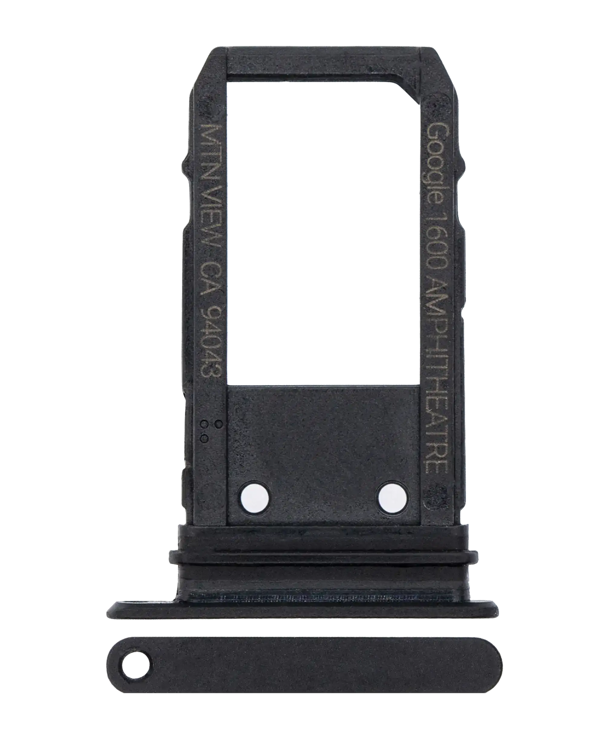 Sim Card Tray For Google Pixel 2 (Just Black) - replacement part product view