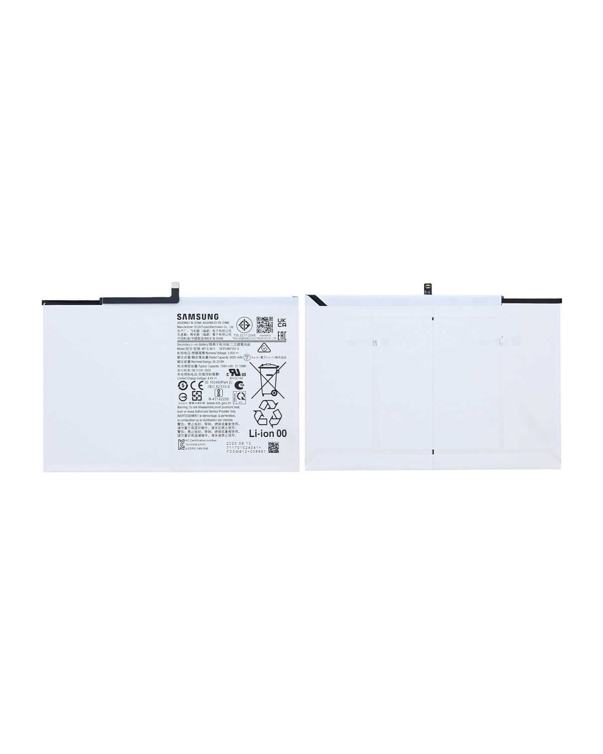 Replacement Battery For Samsung Galaxy Tab A9 Plus (X210 / X215 / X218) (2023) - Samsung Galaxy Tab A9 Plus 11.0" (2023) Replacement Parts - SKU 107182137220 - product image 2