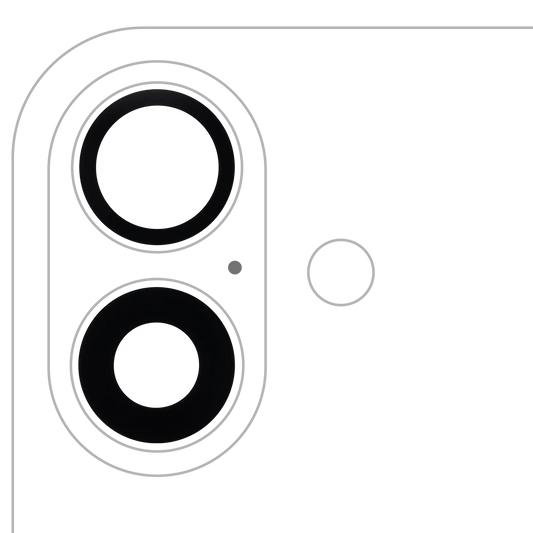 Back Camera Lens (Glass Only) With Adhesive For iPhone 16 / 16 Plus / 17 (2 Piece Set) (Aftermarket Plus) (10 Pack)