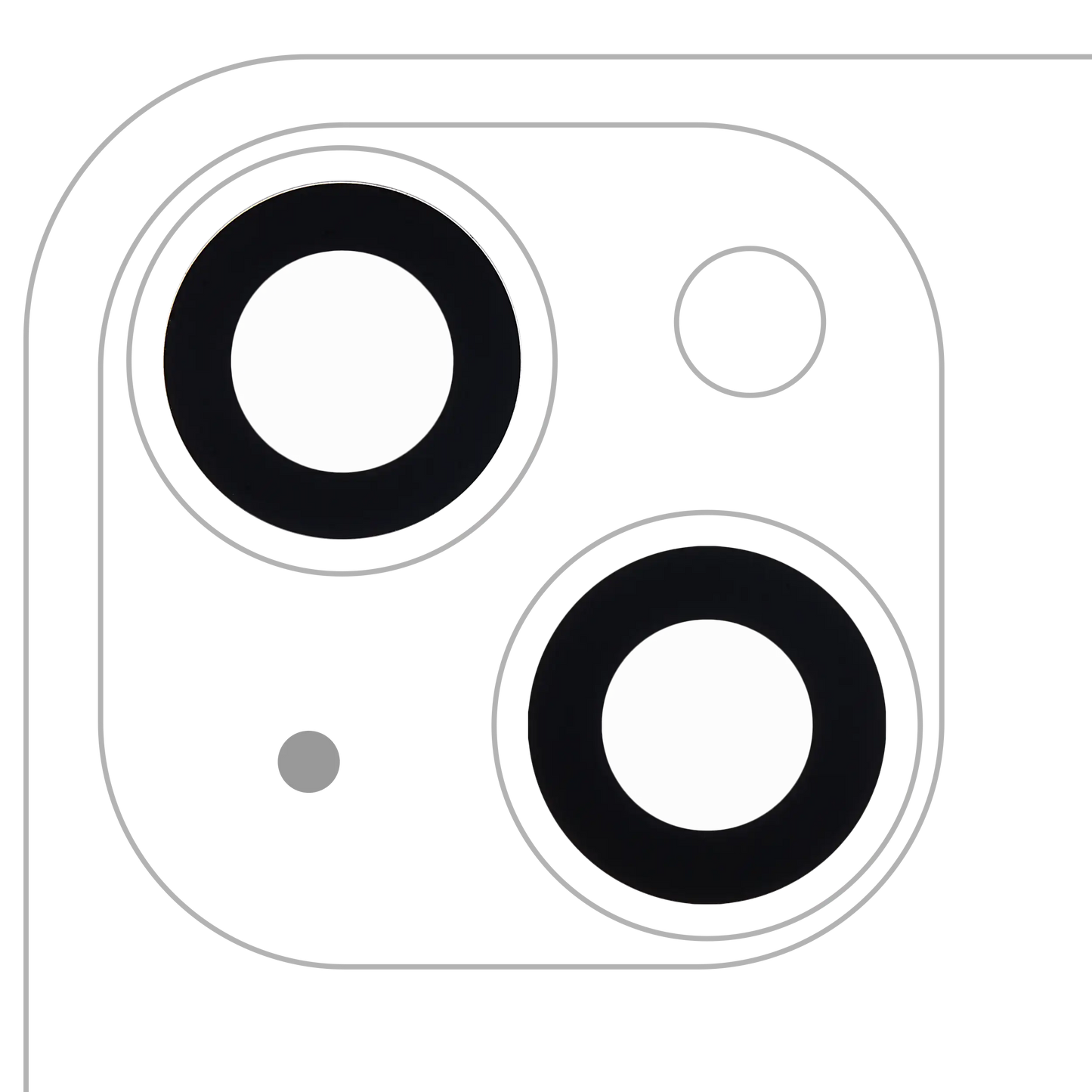 Back Camera Lens (Glass Only) With Adhesive For iPhone 14 / 14 Plus / 15 / 15 Plus (2 Piece Set) (10 Pack) (Premium) (Real Sapphire)