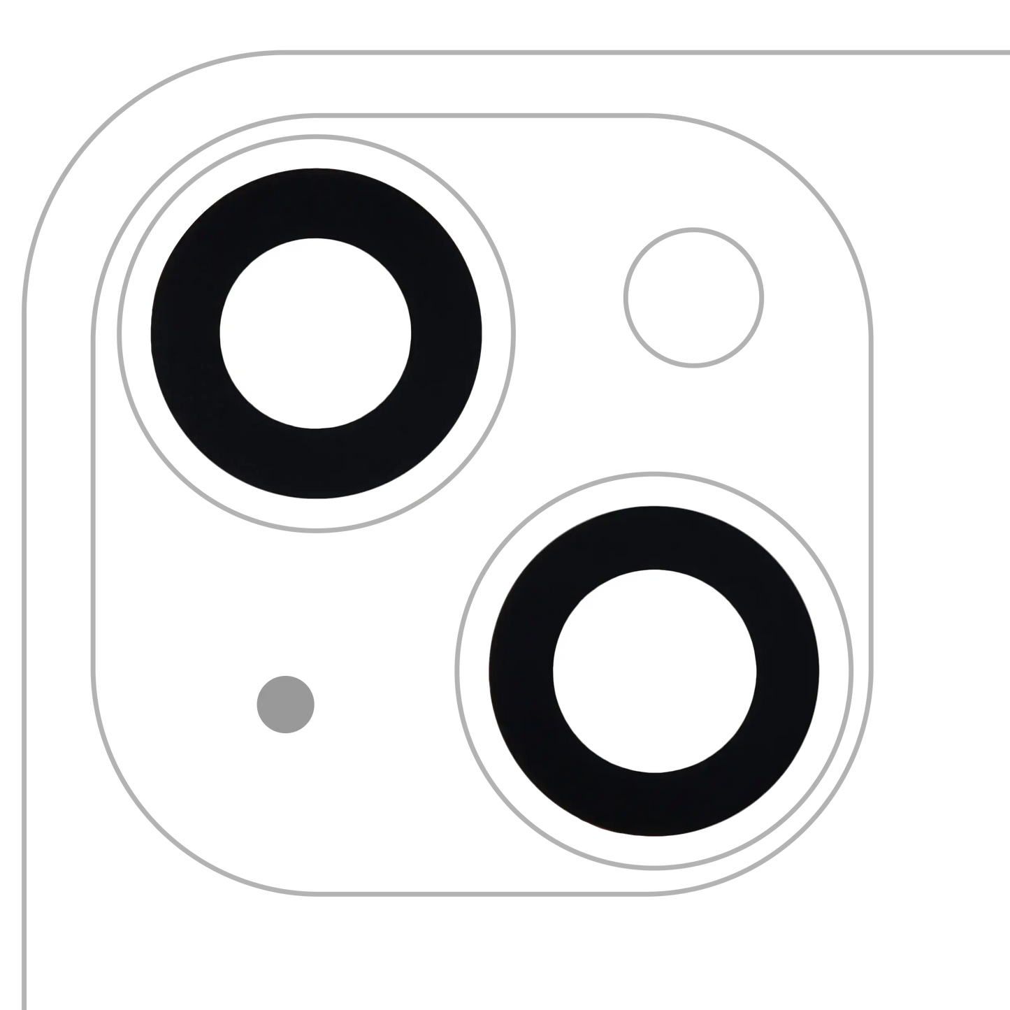 Back Camera Lens (Glass Only) With Adhesive For iPhone 14 / 14 Plus / 15 / 15 Plus (2 Piece Set) (Aftermarket Plus) (10 Pack)