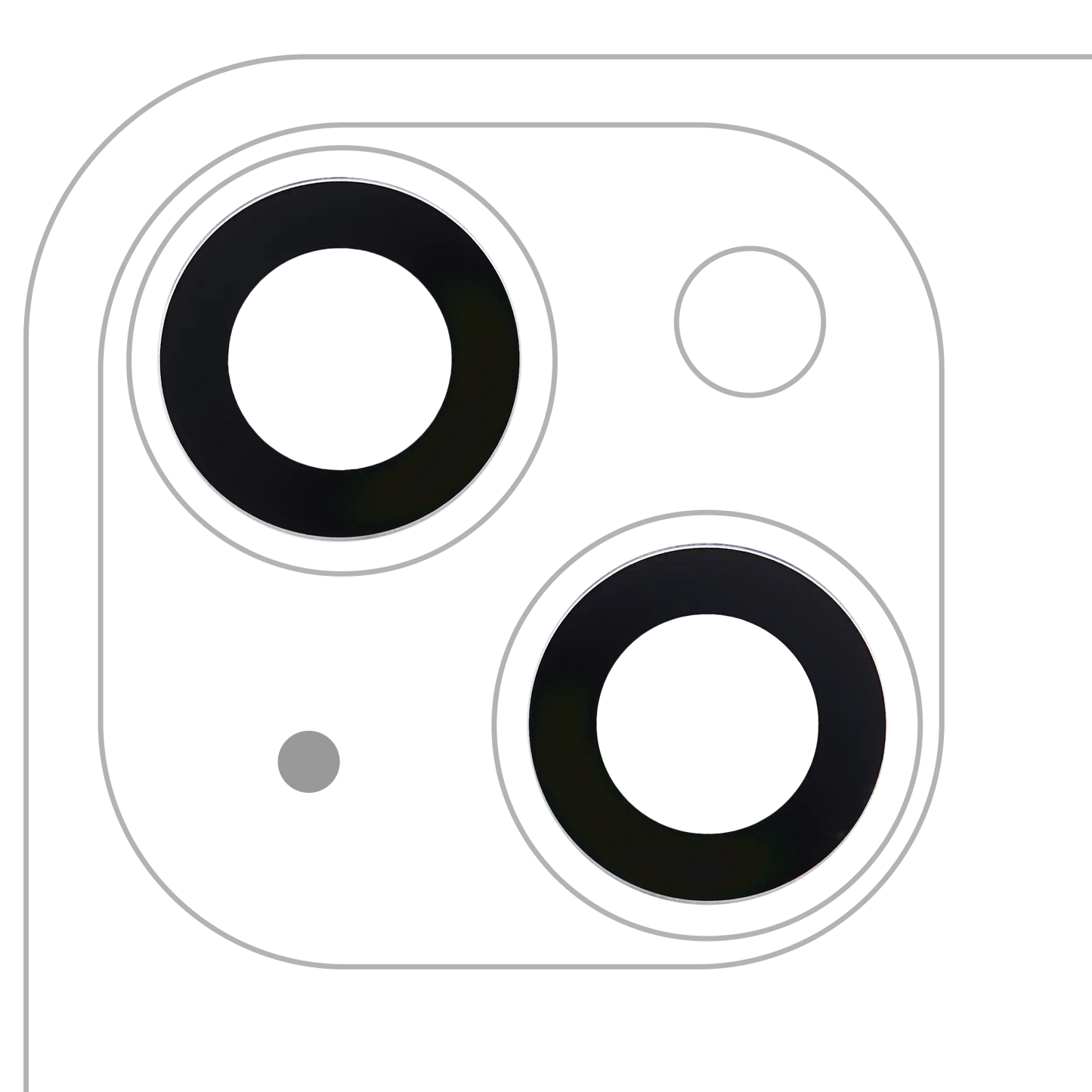 Back Camera Lens (Glass Only) With Adhesive For iPhone 14 / 14 Plus / 15 / 15 Plus (2 Piece Set) (Premium) (Real Sapphire)