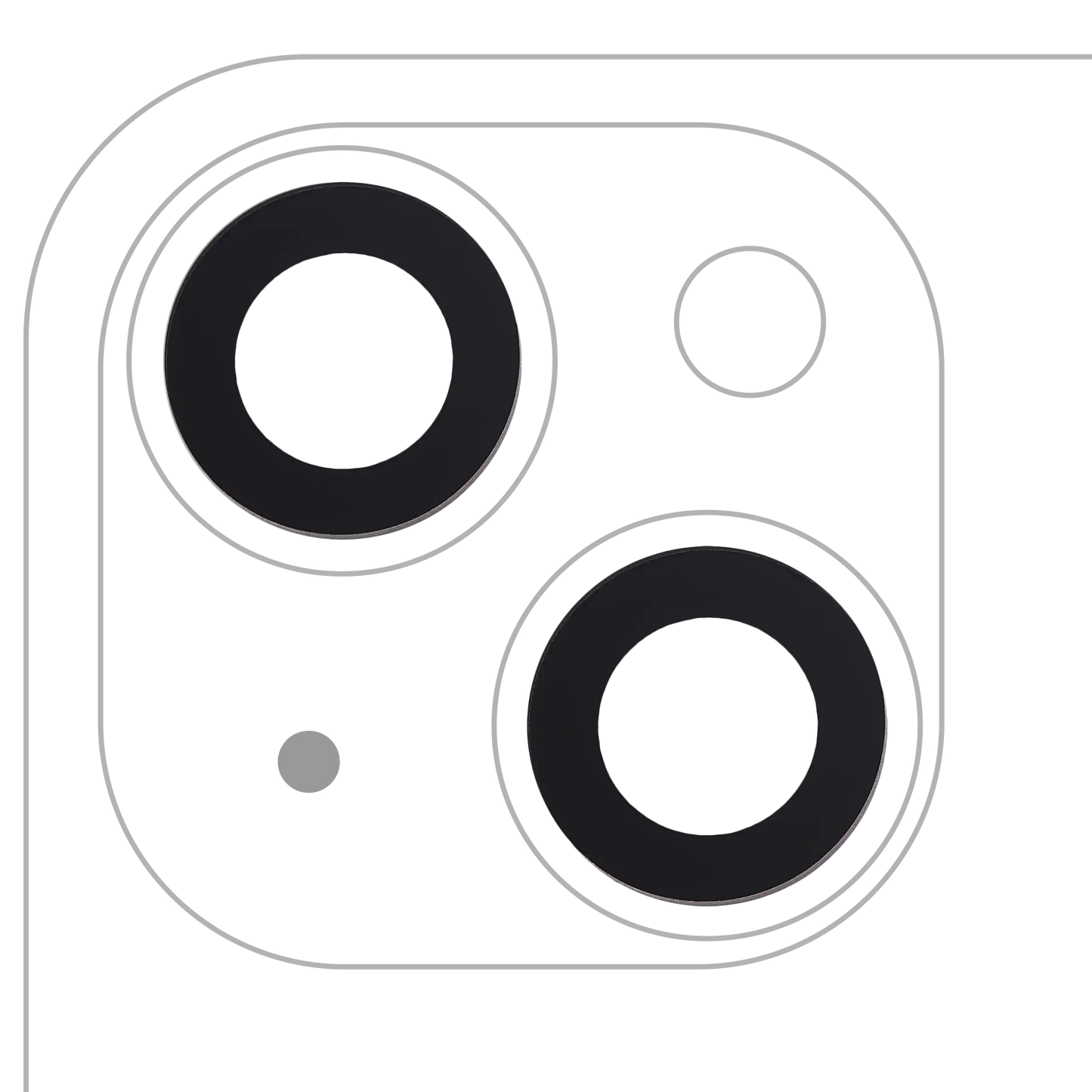 Back Camera Lens (Glass Only) With Adhesive For iPhone 14 / 14 Plus / 15 / 15 Plus (2 Piece Set) (Aftermarket Plus)