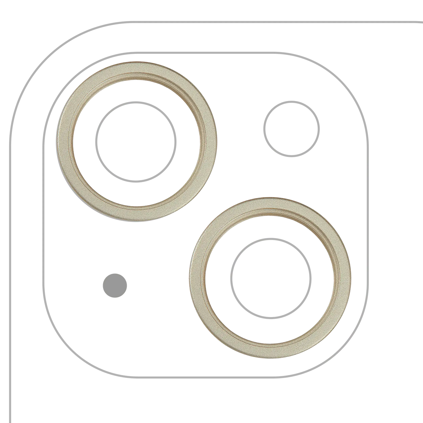 Back Camera Bezel Ring Only For iPhone 15 / 15 Plus (Yellow) (2 Piece Set)