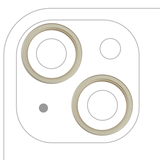 Back Camera Bezel Ring Only For iPhone 15 / 15 Plus (Yellow) (2 Piece Set)