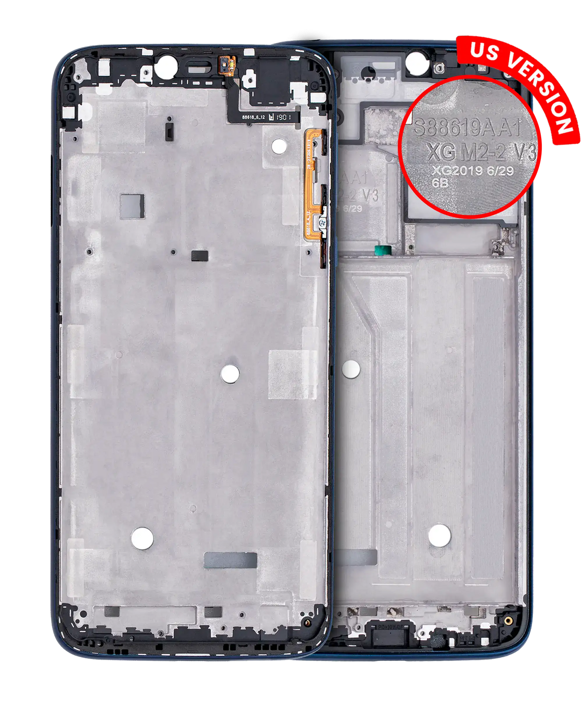 Mid-Frame Housing + LCD Frame For Motorola Moto G7 Power (XT1955 / 2019) (US Version) (Marine Blue) (2 Piece Set) | compatible mobile phone replacement part | SKU 107082064539 | product image 1