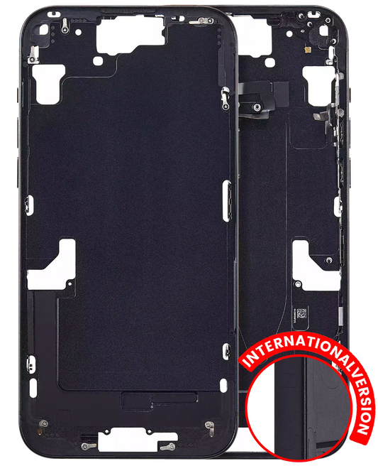 Mid-Frame Housing W/ Small Parts For iPhone 15 Plus (EU / Global Version) (Aftermarket Plus) (Black)