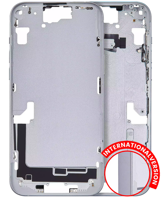 Mid-Frame Housing W/ Small Parts For iPhone 15 Plus (EU / Global Version) (Aftermarket Plus) (Blue)