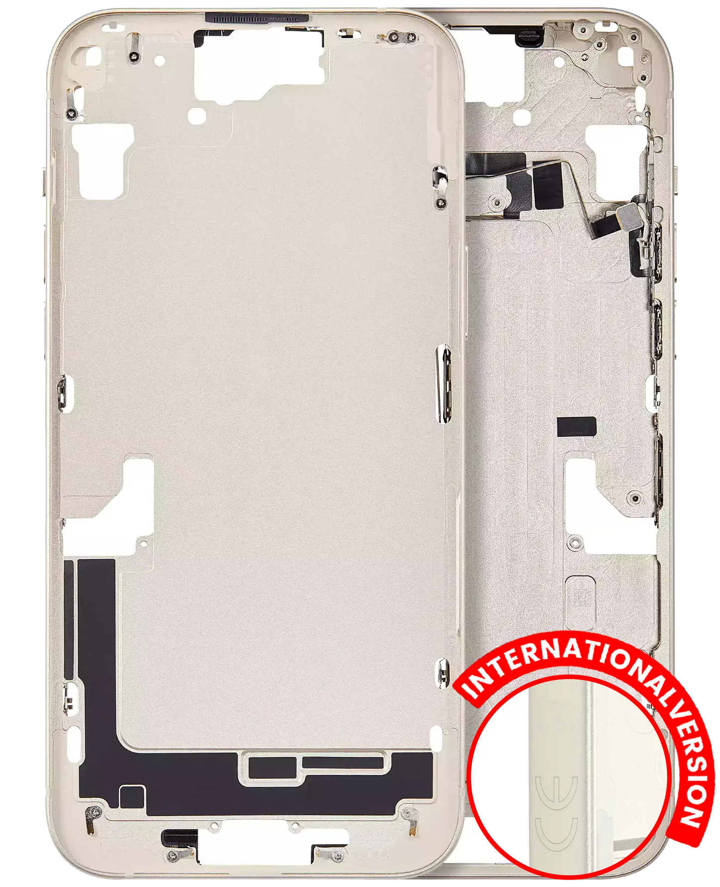 Mid-Frame Housing W/ Small Parts For iPhone 15 Plus (EU / Global Version) (Aftermarket Plus) (Yellow)