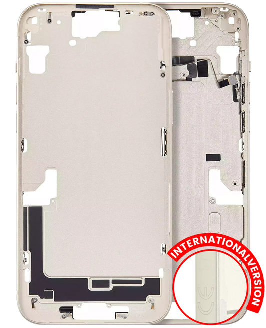 Mid-Frame Housing W/ Small Parts For iPhone 15 Plus (EU / Global Version) (Aftermarket Plus) (Yellow)