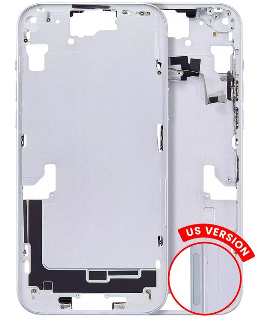 Mid-Frame Housing W/ Small Parts For iPhone 15 Plus (US Version) (Aftermarket Plus) (Blue)
