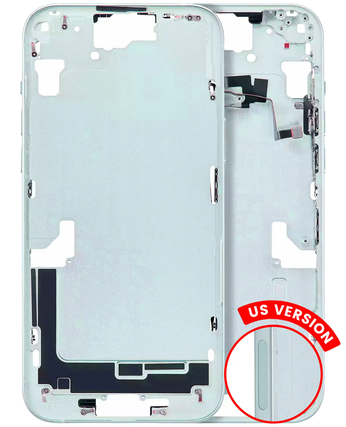 Mid-Frame Housing W/ Small Parts For iPhone 15 Plus (US Version) (Aftermarket Plus) (Green)