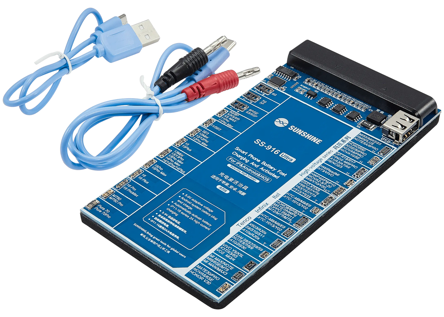 SS-916 Ultra IP Android / iPhone X - 16 Series Charging Activation Fixture (Sunshine)