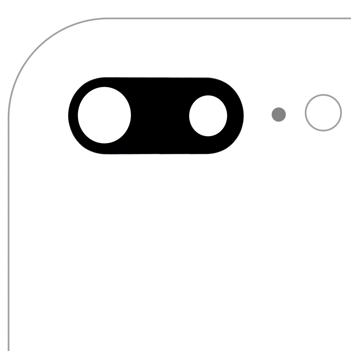 Back Camera Lens With Adhesive (Glass Only) For iPhone 7 Plus / 8 Plus (10 Pack) (Aftermarket Plus)