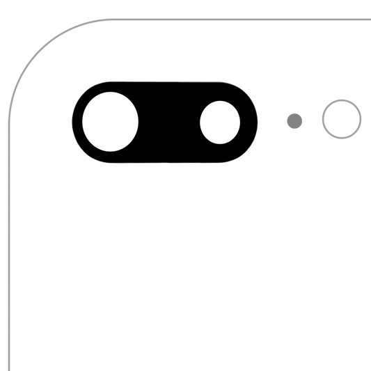 Back Camera Lens With Adhesive (Glass Only) For iPhone 7 Plus / 8 Plus (10 Pack) (Aftermarket Plus)