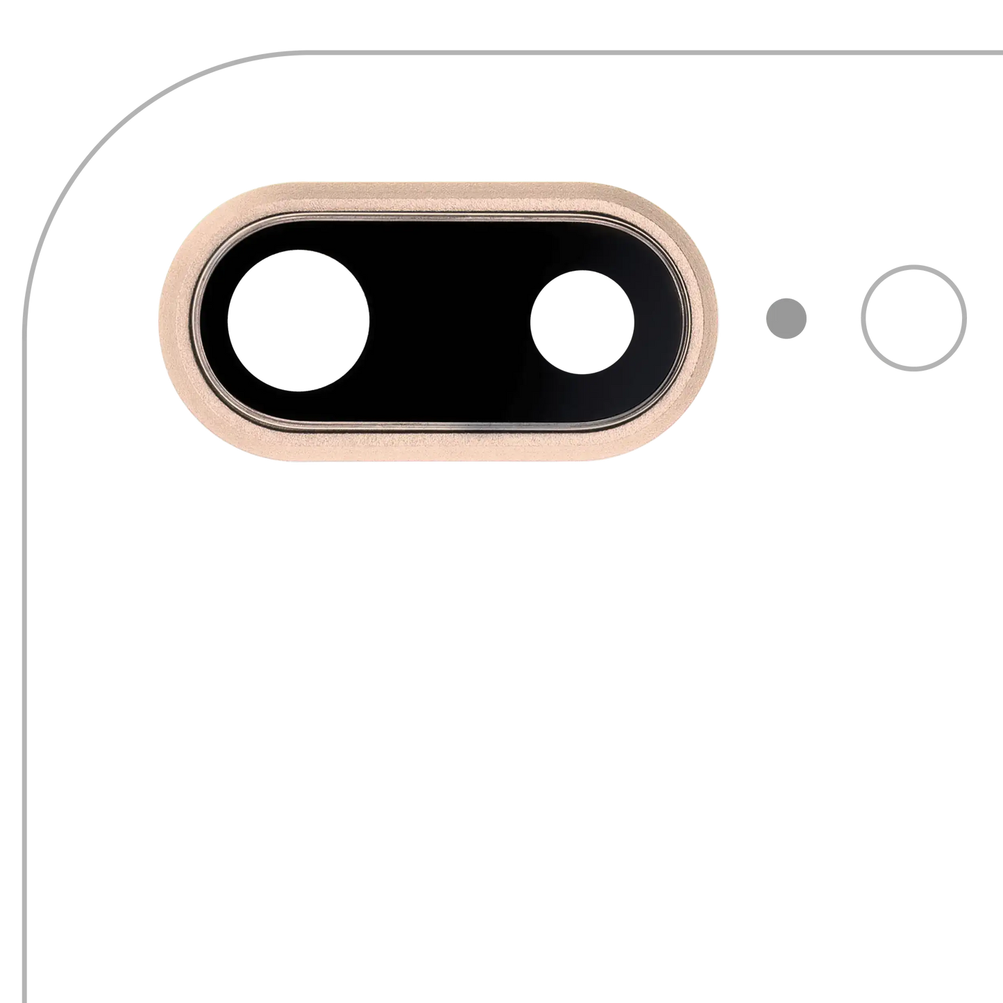 Back Camera Lens With Bracket & Bezel For iPhone 8 Plus (Aftermarket Plus) (Gold) (10 Pack)
