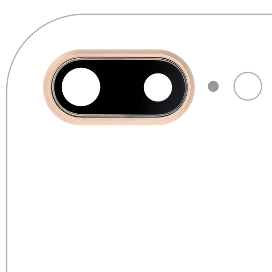 Back Camera Lens With Bracket & Bezel For iPhone 8 Plus (Aftermarket Plus) (Gold) (10 Pack)