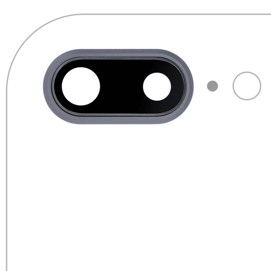 Back Camera Lens With Bracket & Bezel For iPhone 8 Plus (Aftermarket Plus) (Space Gray) (10 Pack)