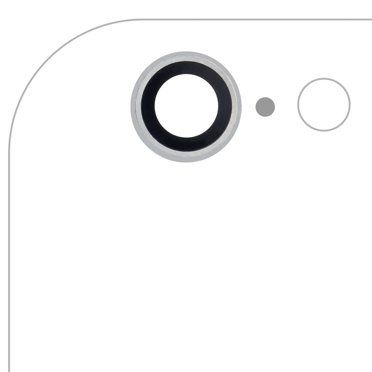 Back Camera Lens For iPhone 6 / 6S (Silver) (10 Pack) (Real Sapphire l Premium)