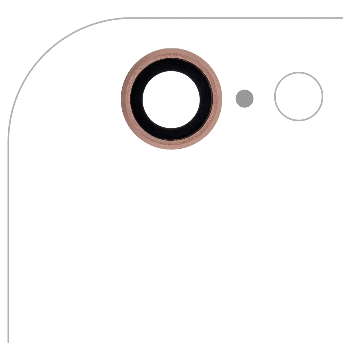 Back Camera Lens For iPhone 6 / 6S (Rose Gold) (10 Pack) (Real Sapphire l Premium)