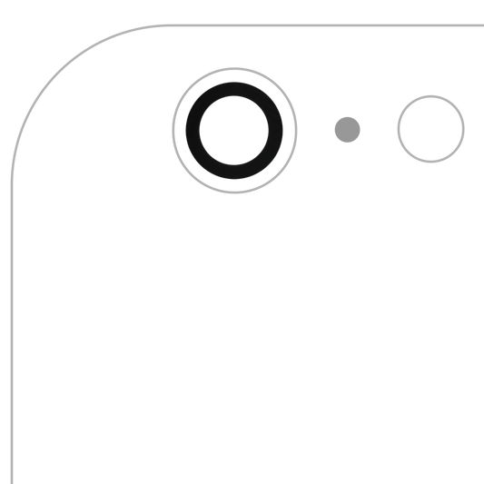 Back Camera Lens (Glass Only) With Adhesive For iPhone 6 Plus / 6S Plus (All Colors) (10 Pack) (Real Sapphire l Premium)