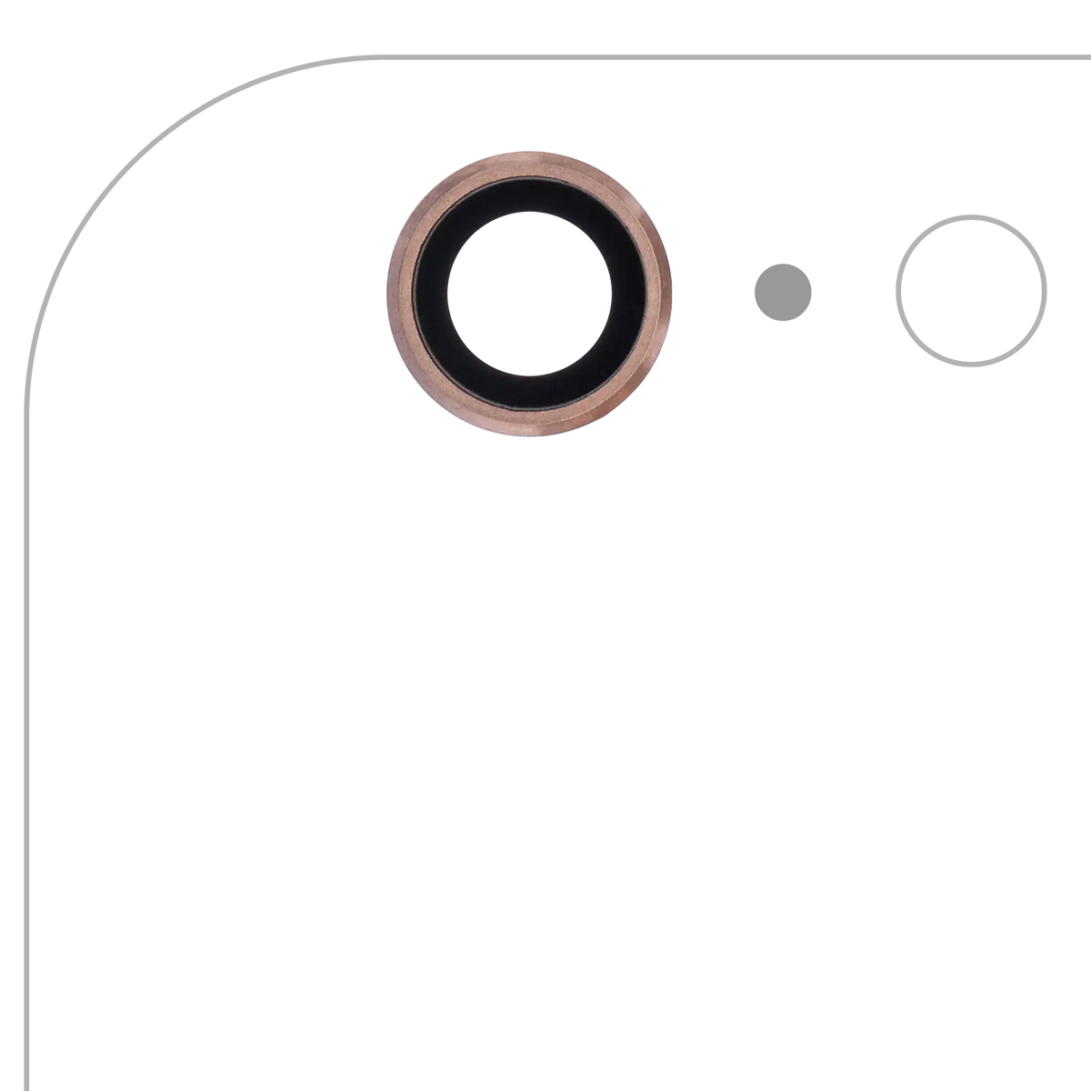 Back Camera Lens For iPhone 6 Plus / 6S Plus (Rose Gold) (10 Pack) (Real Sapphire l Premium)
