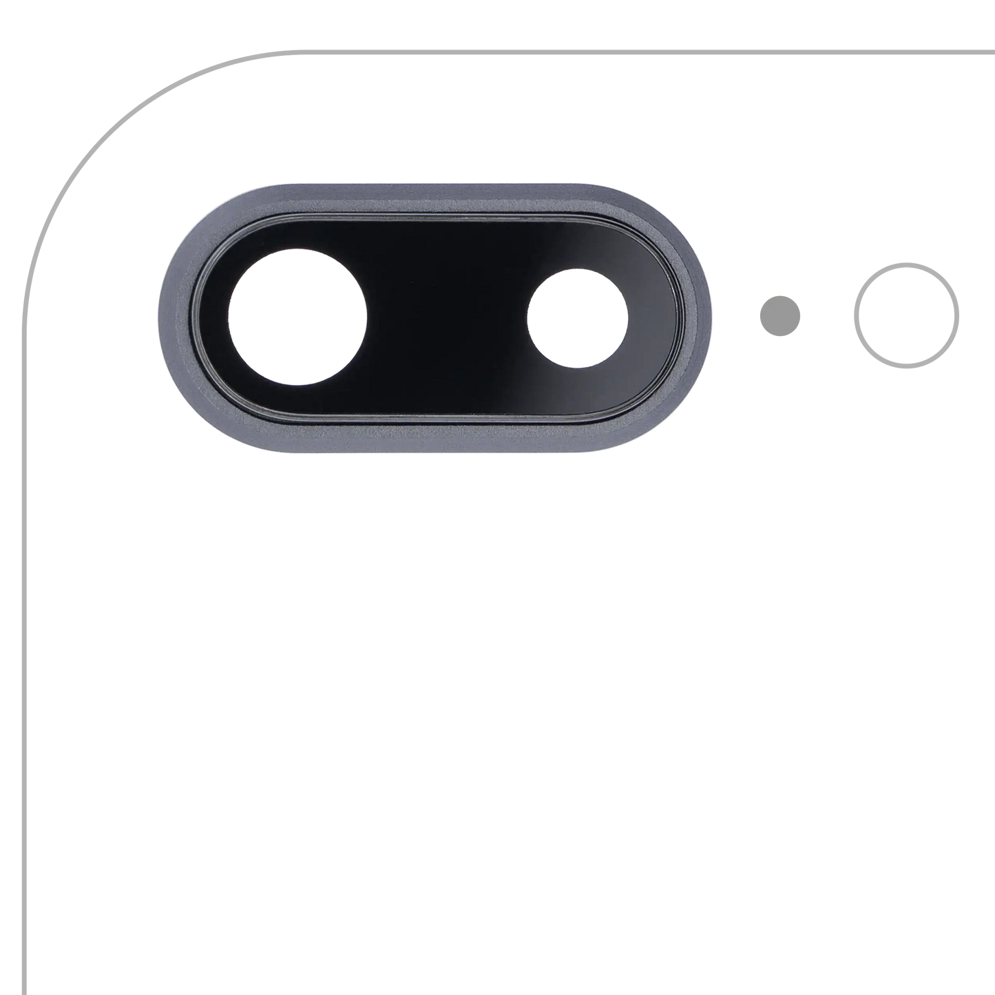 Back Camera Lens With Bracket & Bezel For iPhone 8 Plus (Space Gray) (10 Pack) (Real Sapphire l Premium)