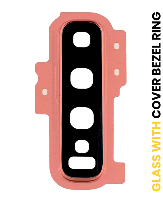 Back Camera Lens With Cover Bezel Ring For Samsung Galaxy S10 Plus (Pink)