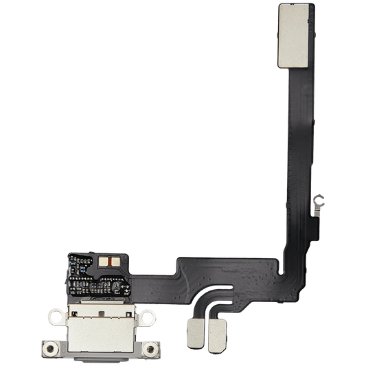 Charging Port Flex Cable For iPhone 16 Pro (Premium) (White Titanium)