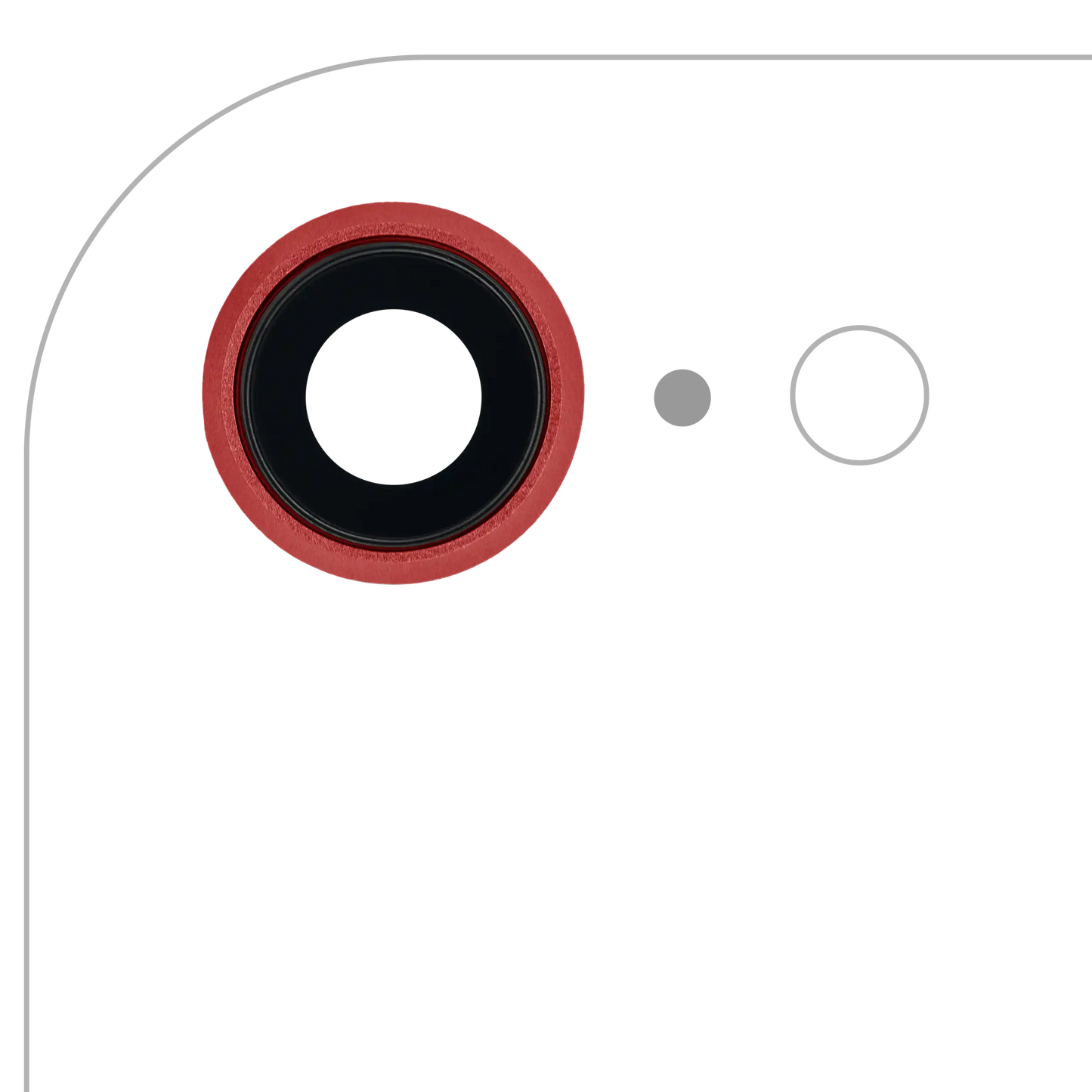 Back Camera Lens With Bracket & Bezel For iPhone 8 / SE (2020) / SE (2022) (Red) (10 Pack) (Real Sapphire l Premium)