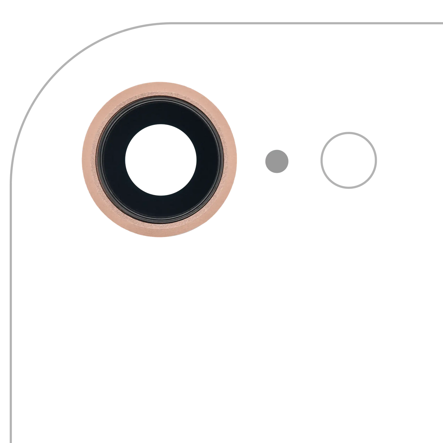 Back Camera Lens With Bracket & Bezel For iPhone 8 (Gold) (10 Pack) (Real Sapphire l Premium)