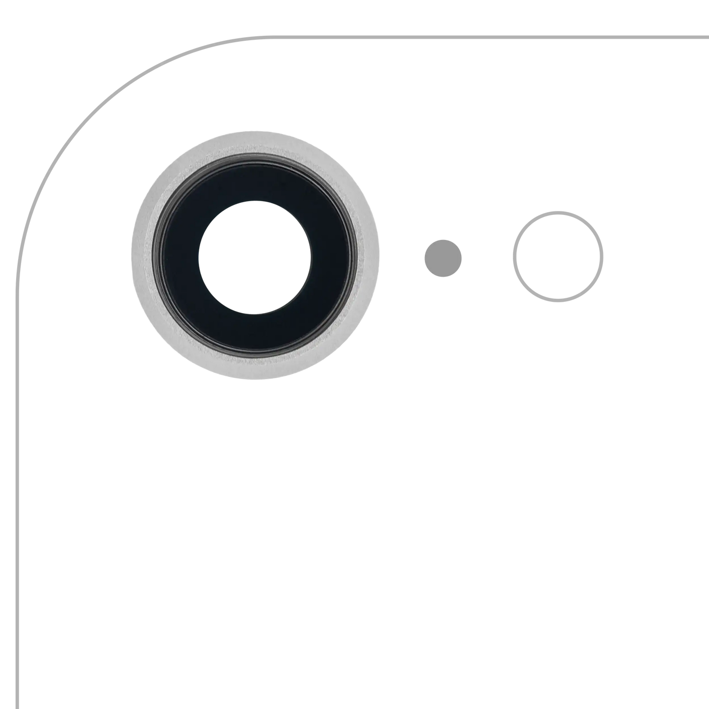 Back Camera Lens With Bracket & Bezel For iPhone 8 / SE (2020) / SE (2022) (Silver) (10 Pack) (Real Sapphire l Premium)