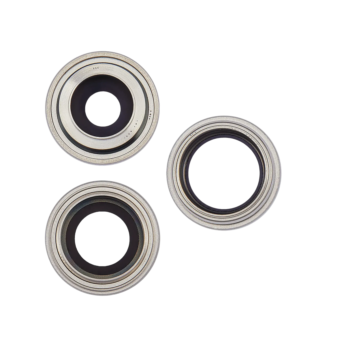 Back Camera Lens With Bracket & Bezel For iPhone 14 Pro / 14 Pro Max (Silver) (3 Piece Set) (Aftermarket Plus)